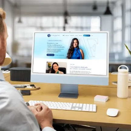 Site da Dra. Ana Luisa Franco aberto em um computador